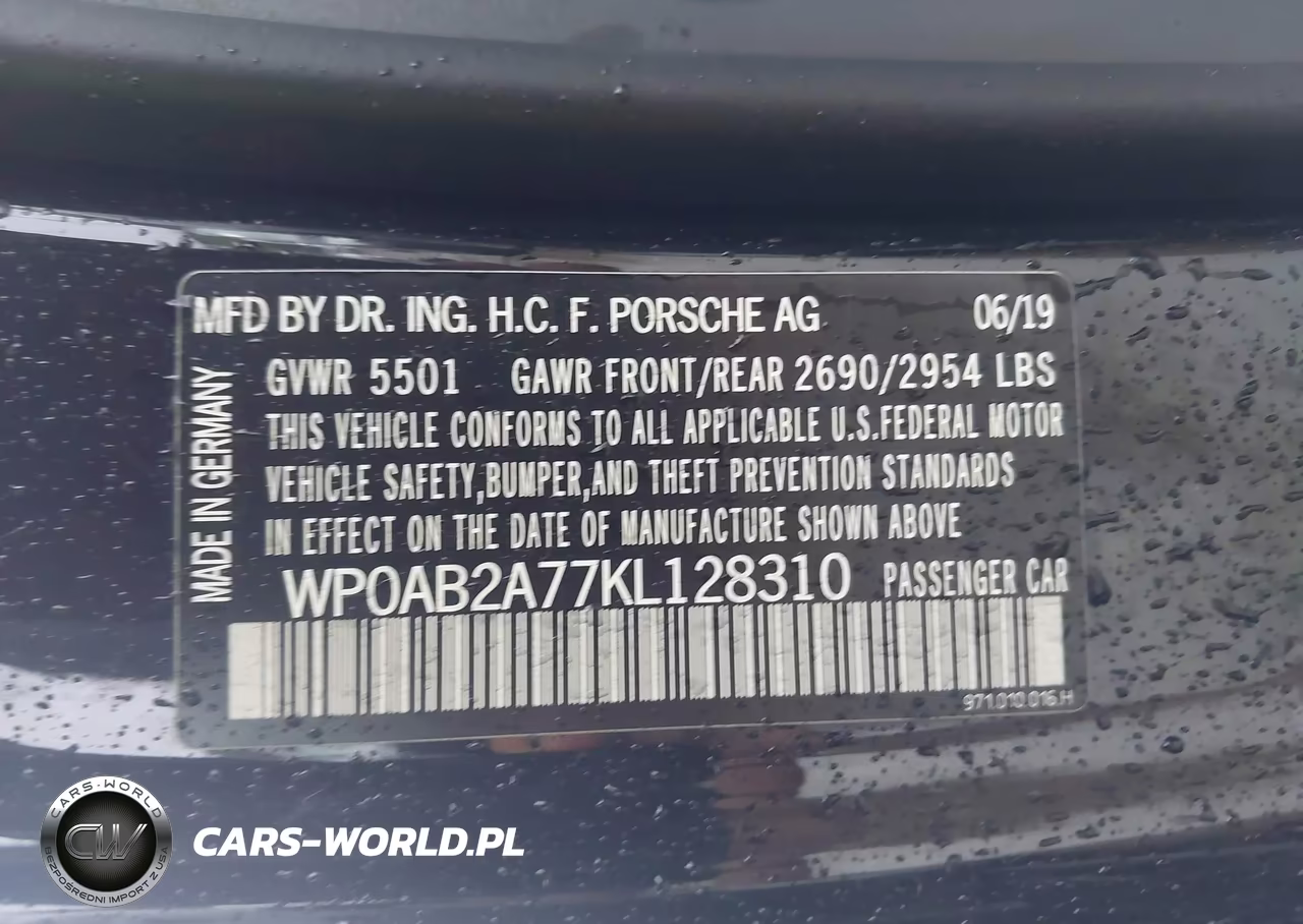 2019 Porsche Panamera 4S VIN:WP0AB2A77KL128310 - 9