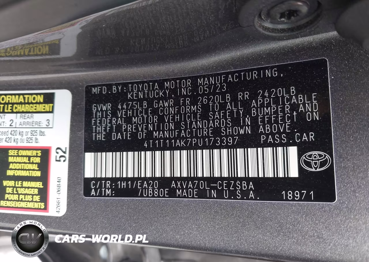 2023 Toyota Camry Se VIN:4T1T11AK7PU173397 - 9