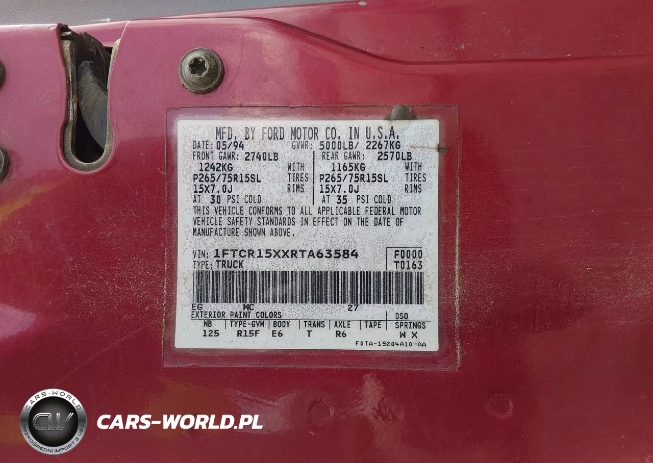 1994 Ford Ranger Super Cab VIN:1FTCR15XXRTA63584 - 9