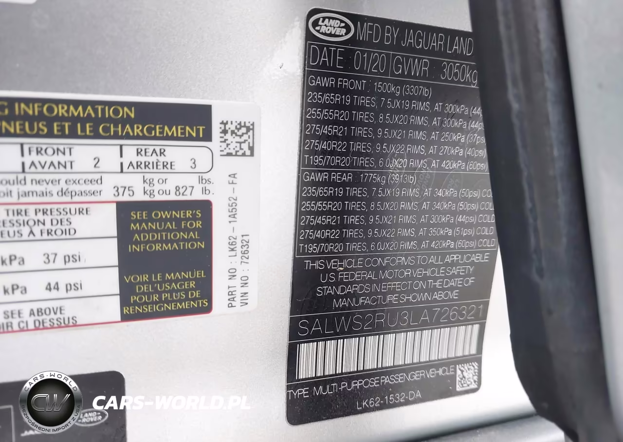 2020 Land Rover Range Rover Sport Hst Mhev VIN:SALWS2RU3LA726321 - 9