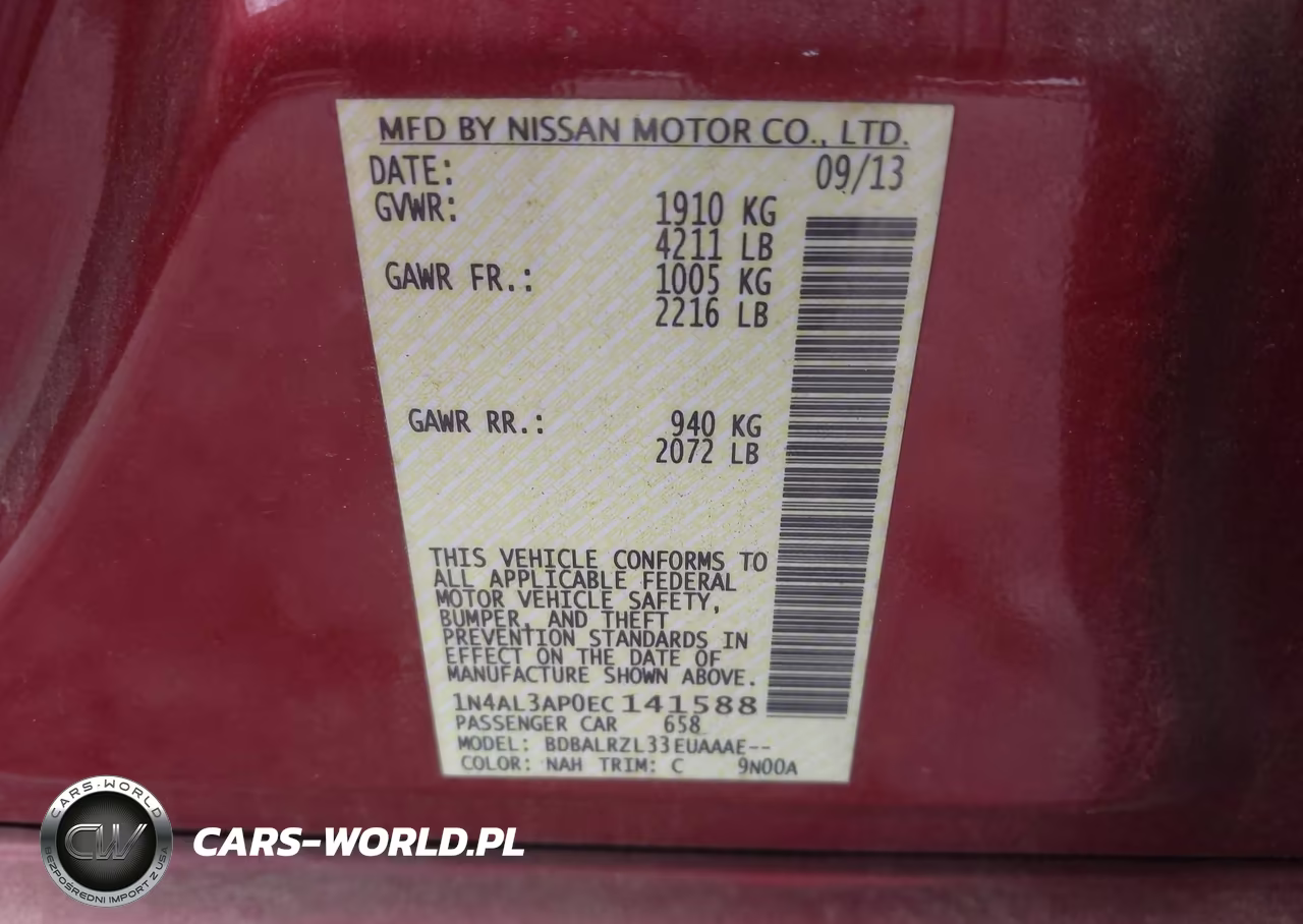 2014 Nissan Altima 2.5 S VIN:1N4AL3AP0EC141588 - 9