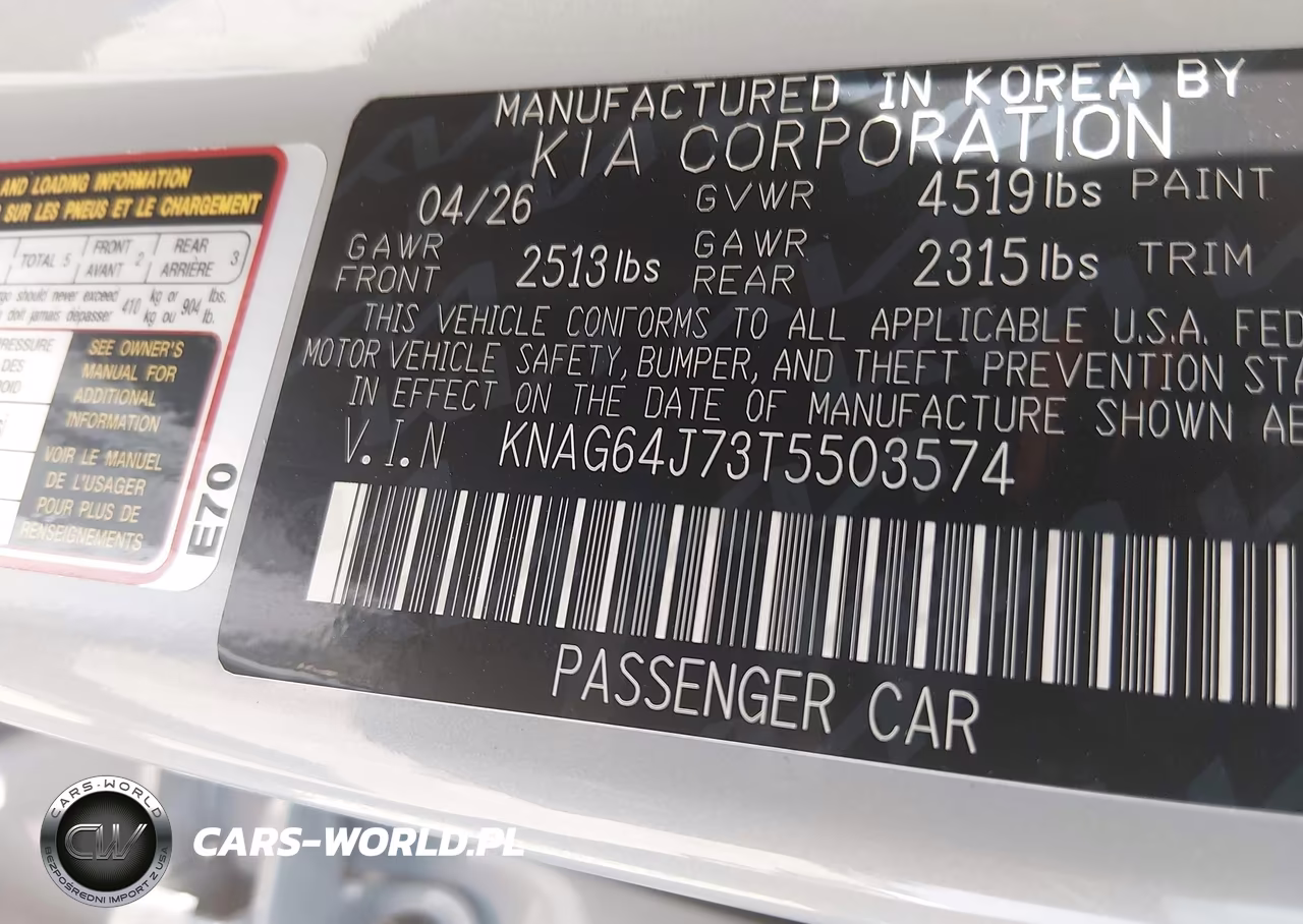 2026 Kia K5 Gt-Line Awd VIN:KNAG64J73T5503574 - 9