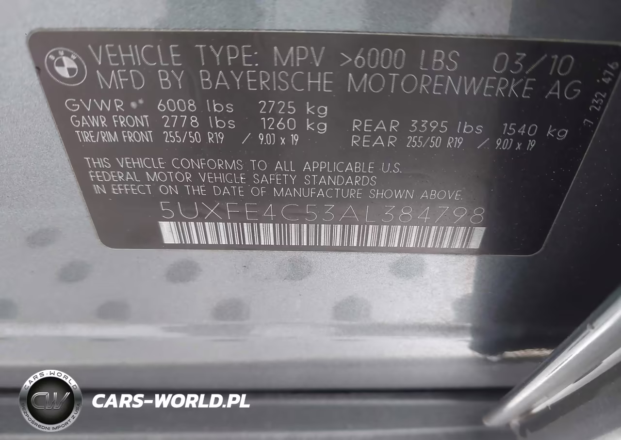2010 BMW X5 xDrive30I VIN:5UXFE4C53AL384798 - 9