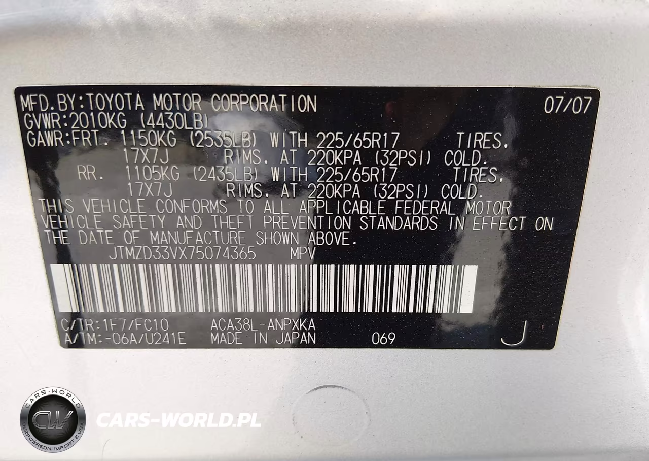 2007 Toyota Rav4 VIN:JTMZD33VX75074365 - 9