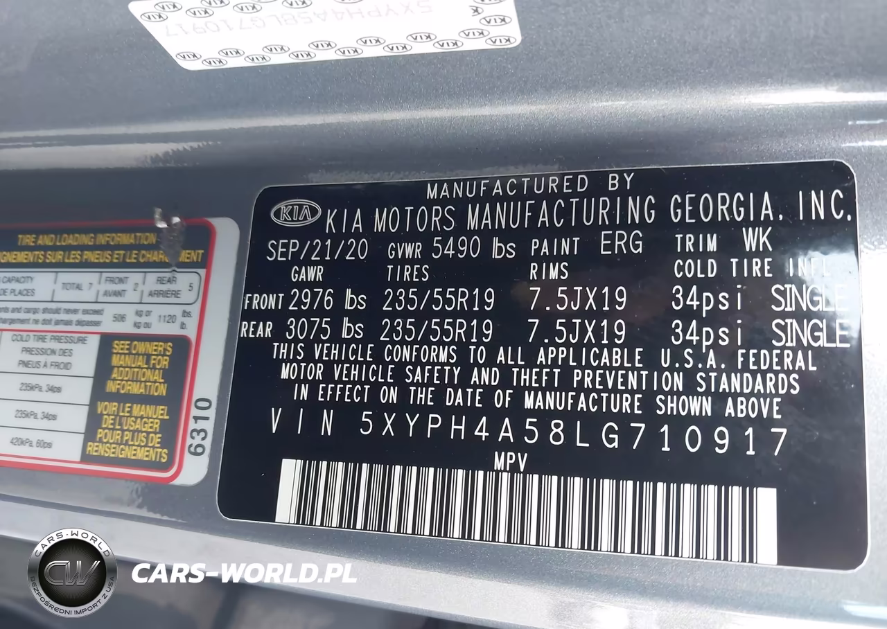 2020 Kia Sorento 3.3L Ex VIN:5XYPH4A58LG710917 - 9