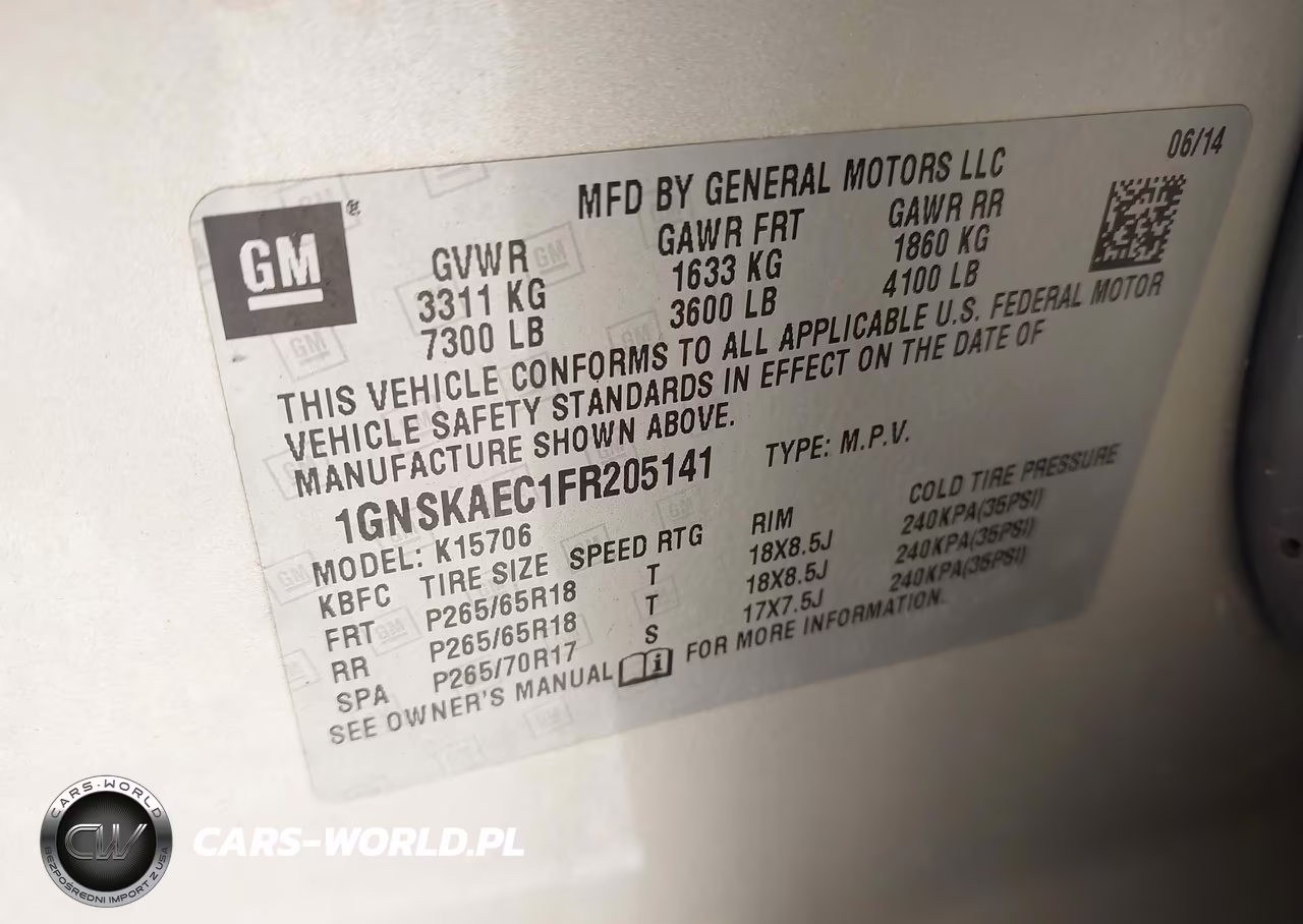 2015 Chevrolet Tahoe Ls VIN:1GNSKAEC1FR205141 - 9