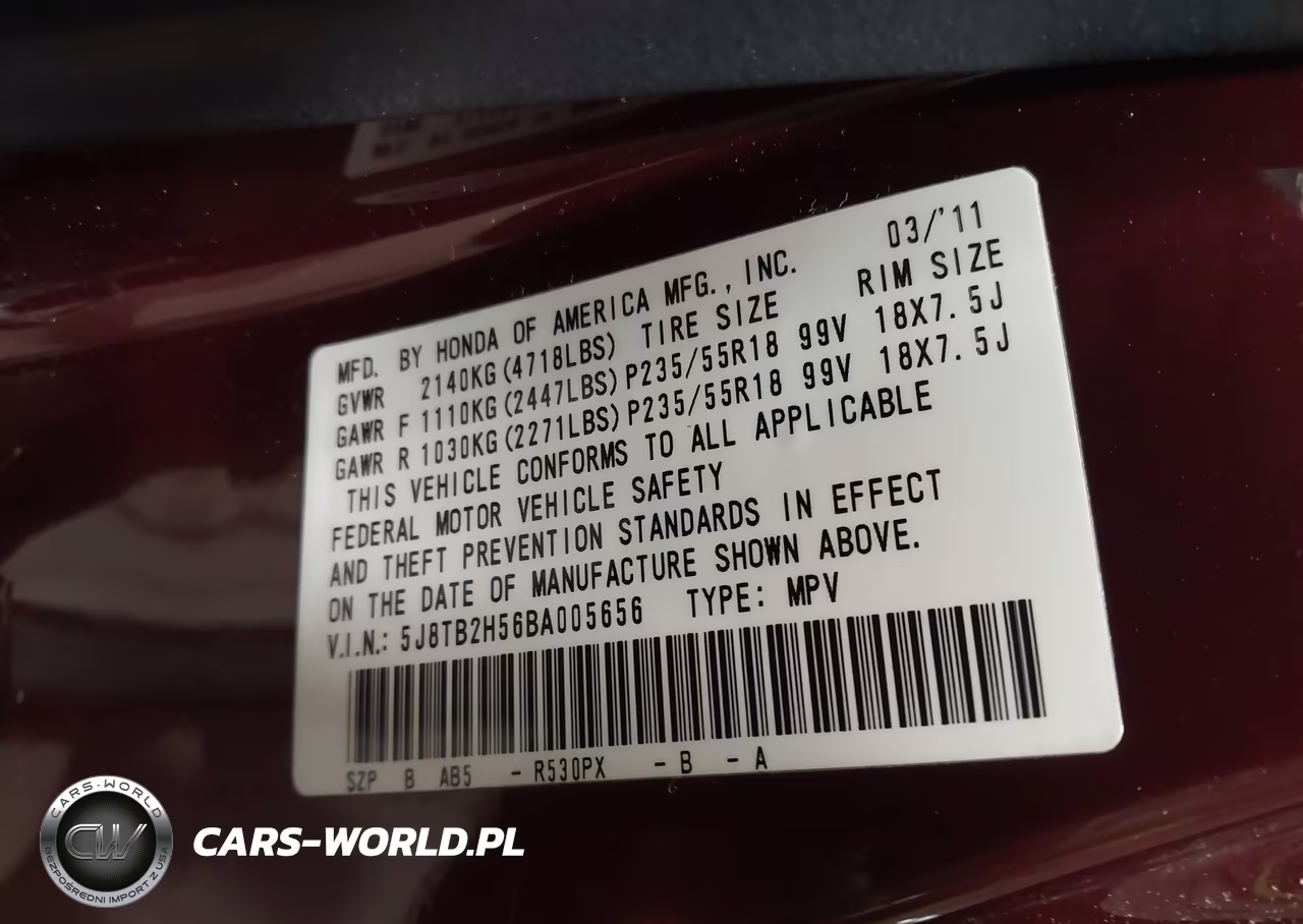 2011 Acura Rdx VIN:5J8TB2H56BA005656 - 9