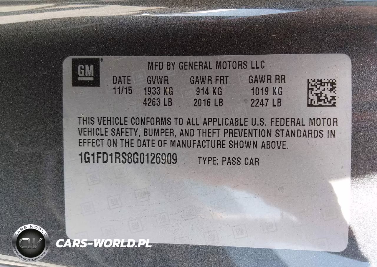 2016 Chevrolet Camaro 2Lt VIN:1G1FD1RS8G0126909 - 9
