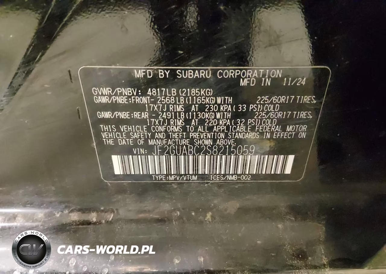 2025 Subaru Crosstrek VIN:JF2GUABC2S8215059 - 9