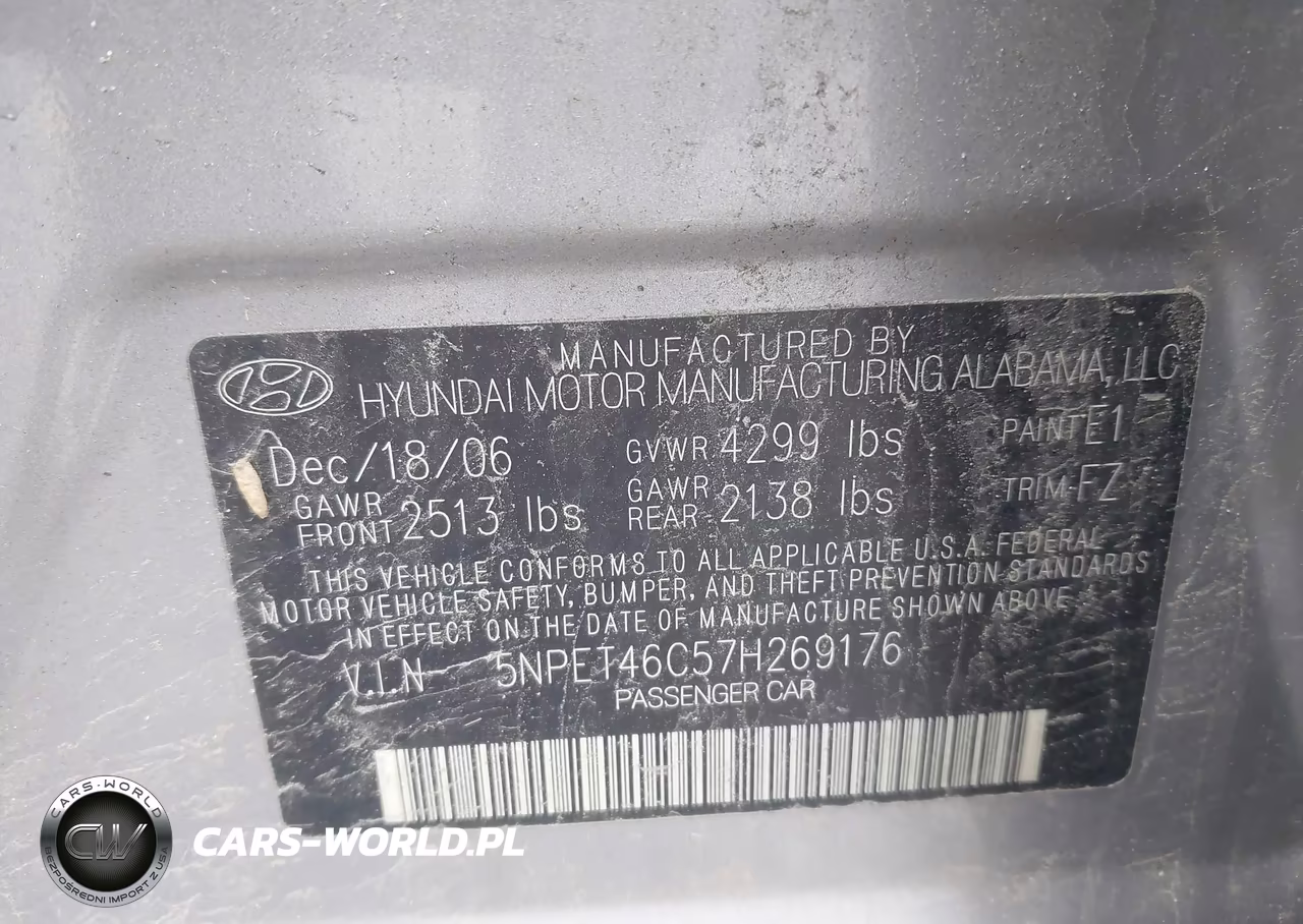 2007 Hyundai Sonata Gls-Gls W-Xm VIN:5NPET46C57H269176 - 9