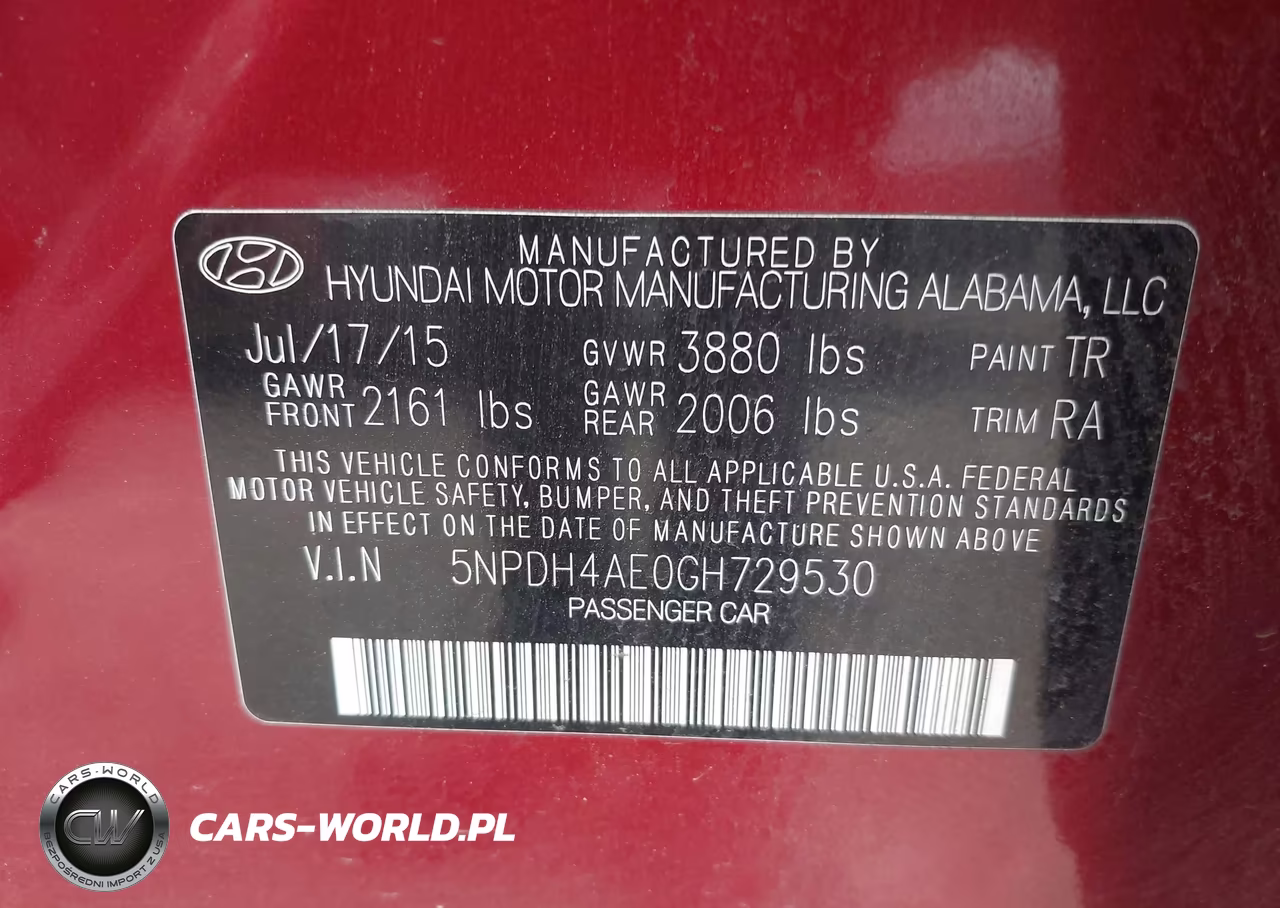 2016 Hyundai Elantra Se VIN:5NPDH4AE0GH729530 - 9