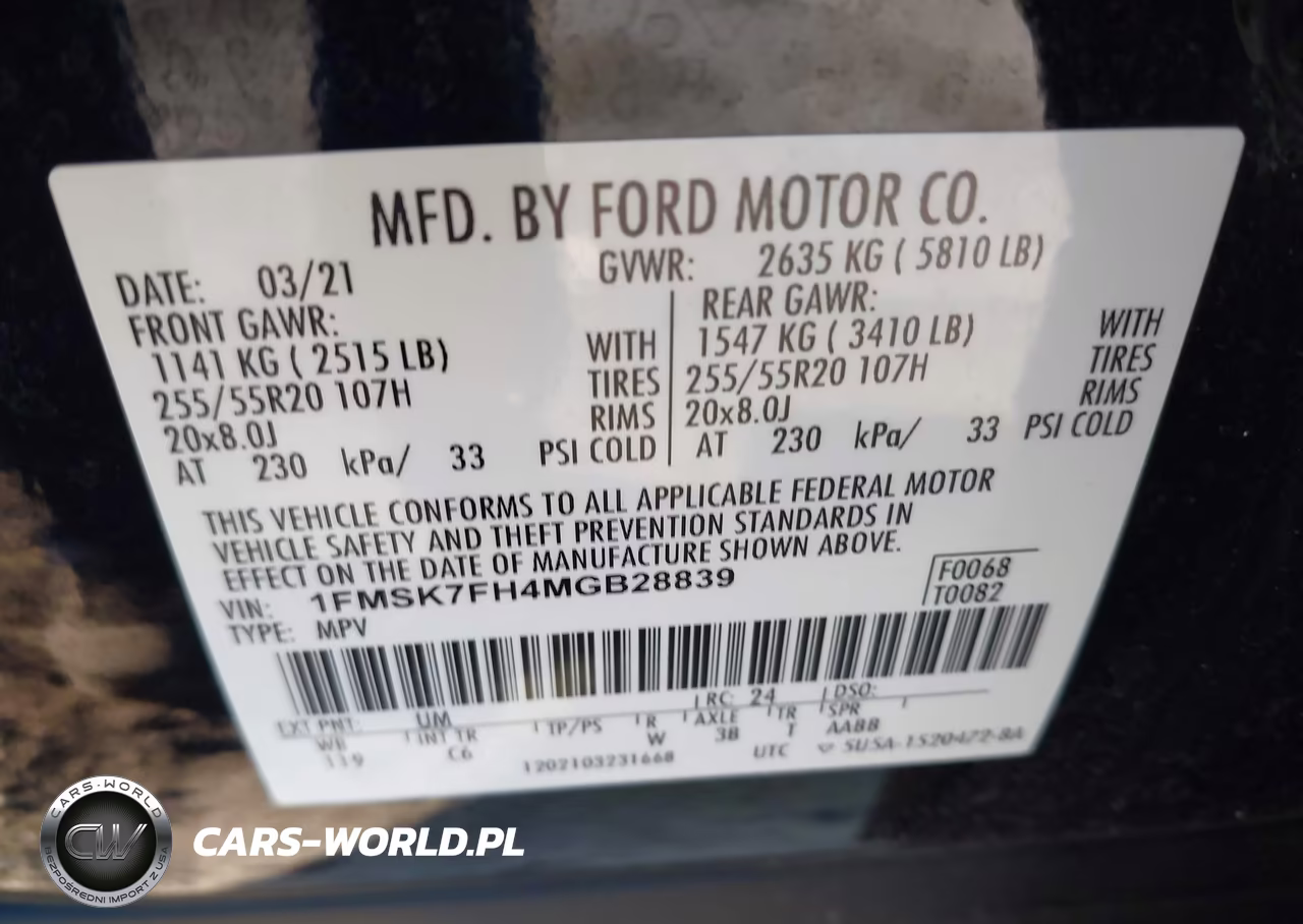 2021 Ford Explorer Limited VIN:1FMSK7FH4MGB28839 - 9