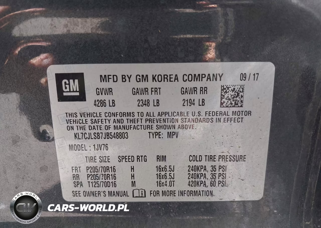 2018 Chevrolet Trax Lt VIN:KL7CJLSB7JB548803 - 9