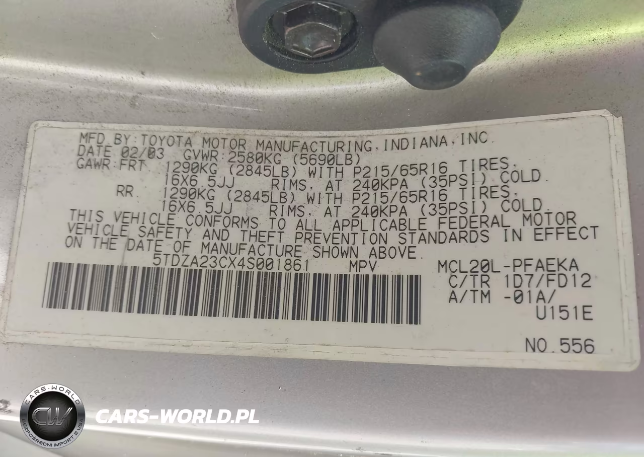 2004 Toyota Sienna Ce VIN:5TDZA23CX4S001861 - 9