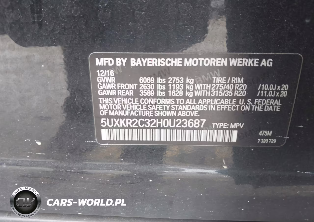 2017 BMW X5 Sdrive35I VIN:5UXKR2C32H0U23687 - 9