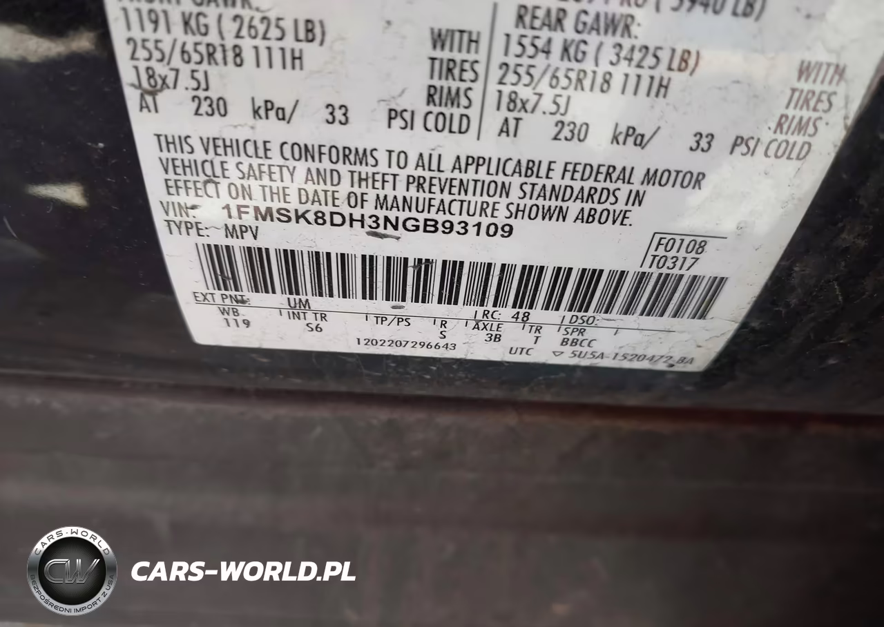 2022 Ford Explorer Xlt VIN:1FMSK8DH3NGB93109 - 9