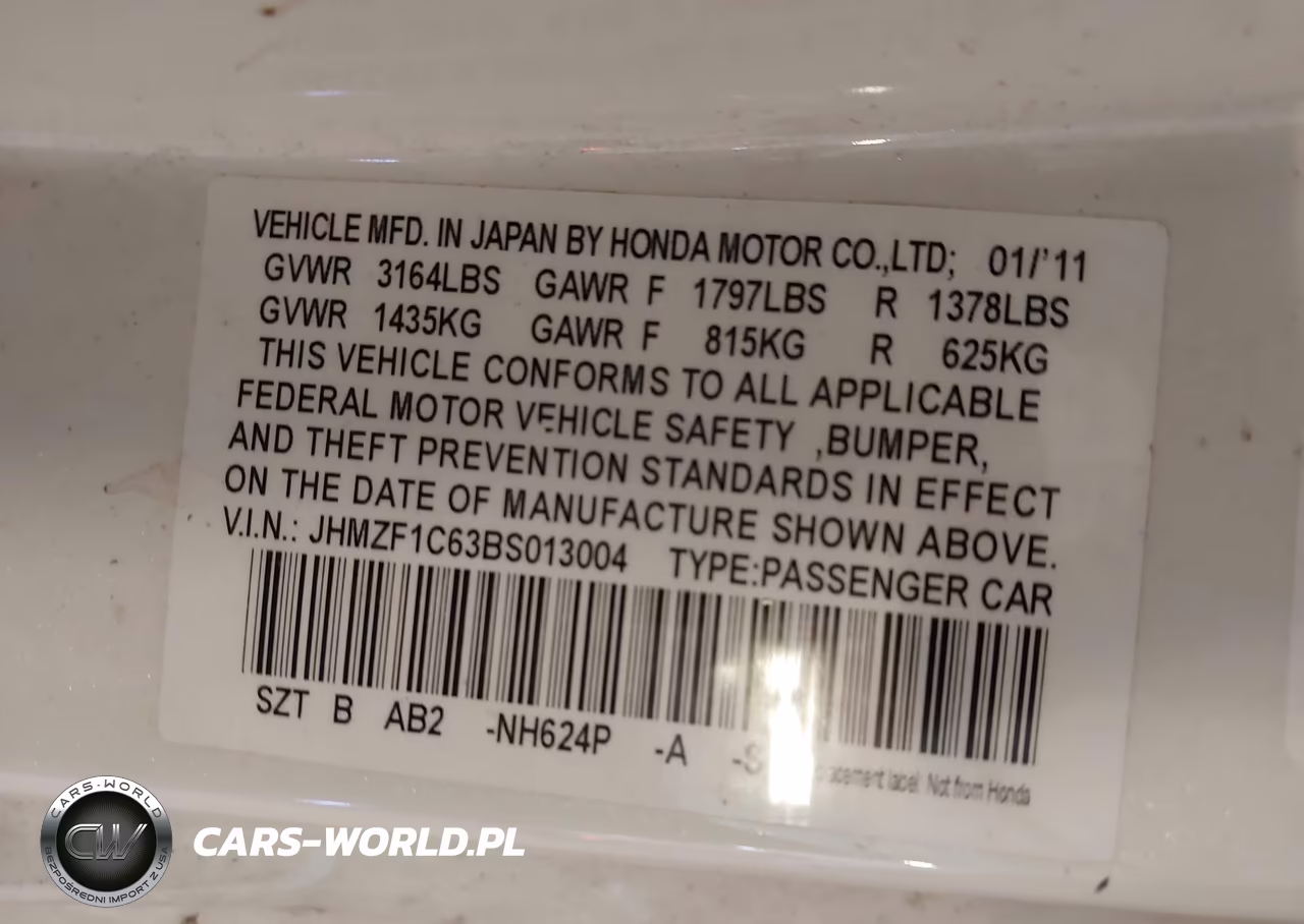 2011 Honda Cr-Z Ex VIN:JHMZF1C63BS013004 - 9