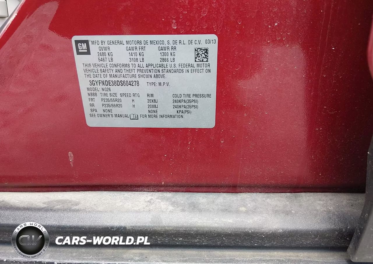 2013 Cadillac Srx Performance Collection VIN:3GYFNDE38DS604278 - 9