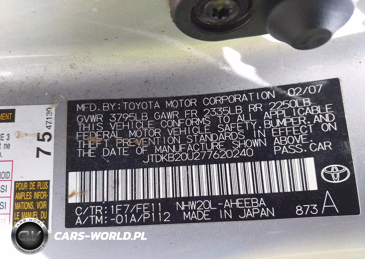 2007 Toyota Prius VIN:JTDKB20U277620240 - 9