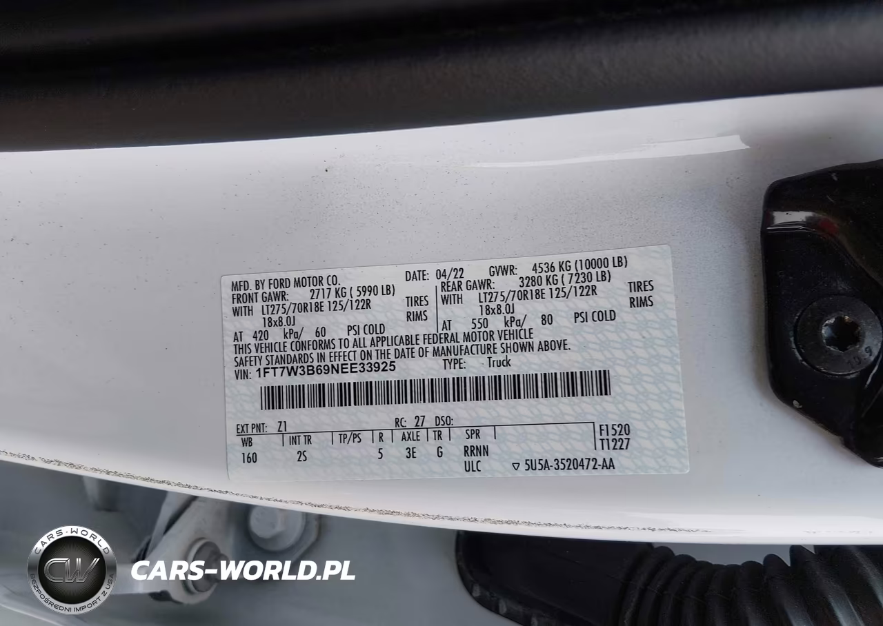 2022 Ford F-350 Xlt VIN:1FT7W3B69NEE33925 - 9