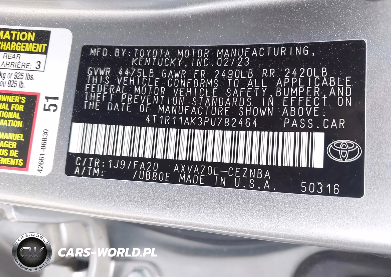 2023 Toyota Camry Le VIN:4T1R11AK3PU782464 - 9