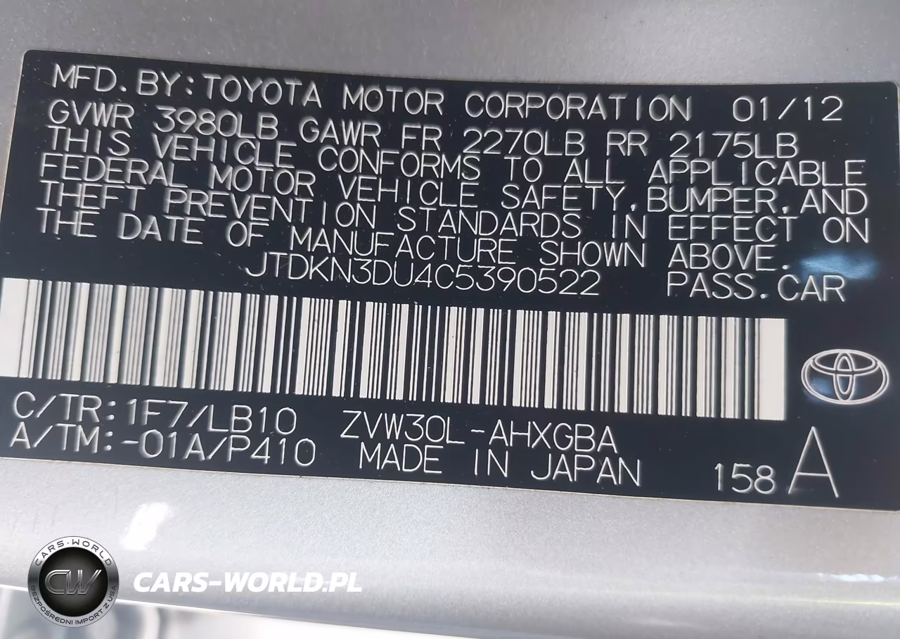 2012 Toyota Prius Four VIN:JTDKN3DU4C5390522 - 9