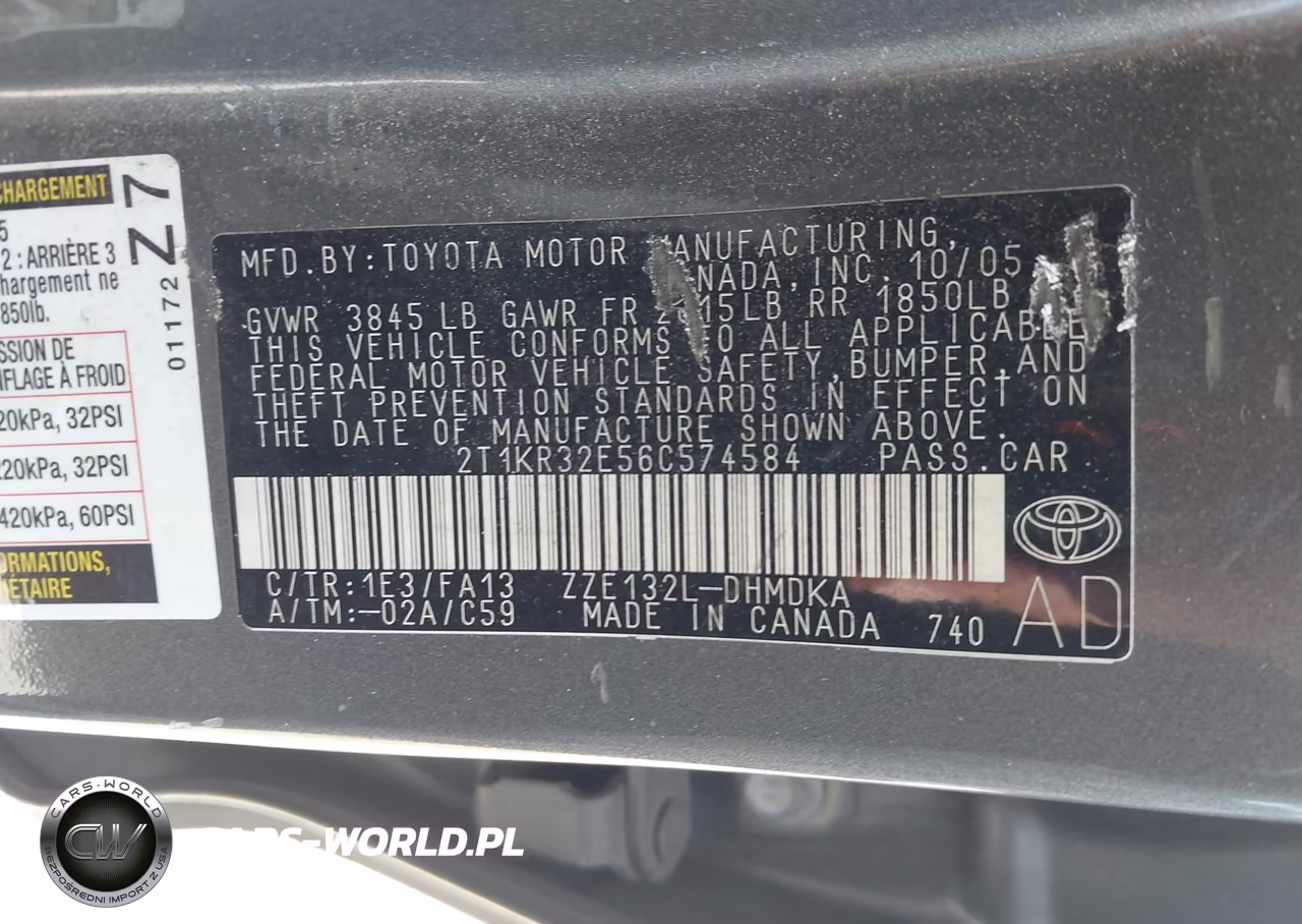 2005 Toyota Matrix VIN:2T1KR32E56C574584 - 9
