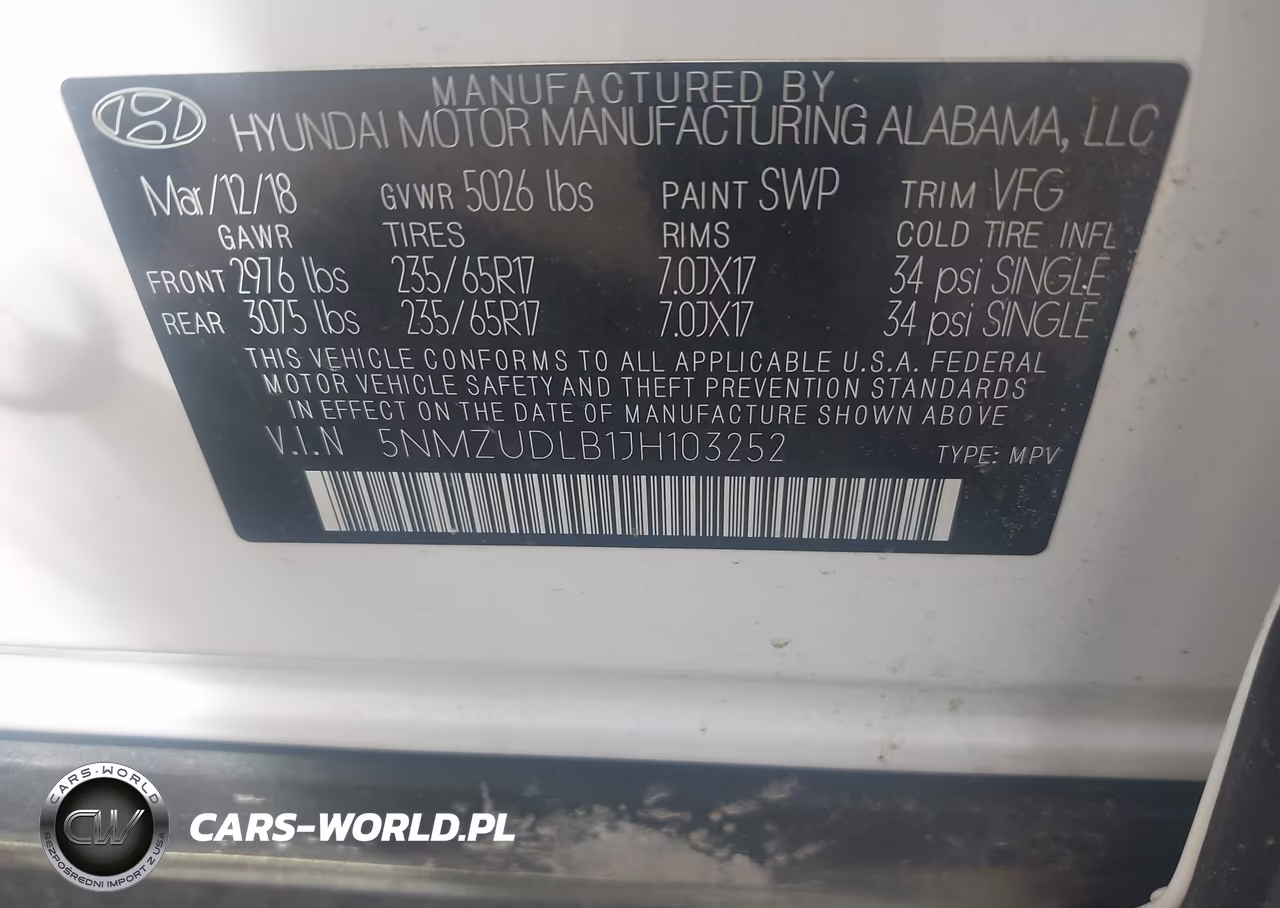 2018 Hyundai Santa Fe Sport 2.4L VIN:5NMZUDLB1JH103252 - 9