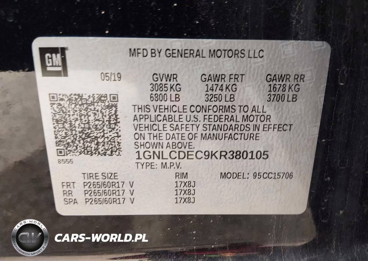2019 Chevrolet Tahoe Commercial Fleet VIN:1GNLCDEC9KR380105 - 9