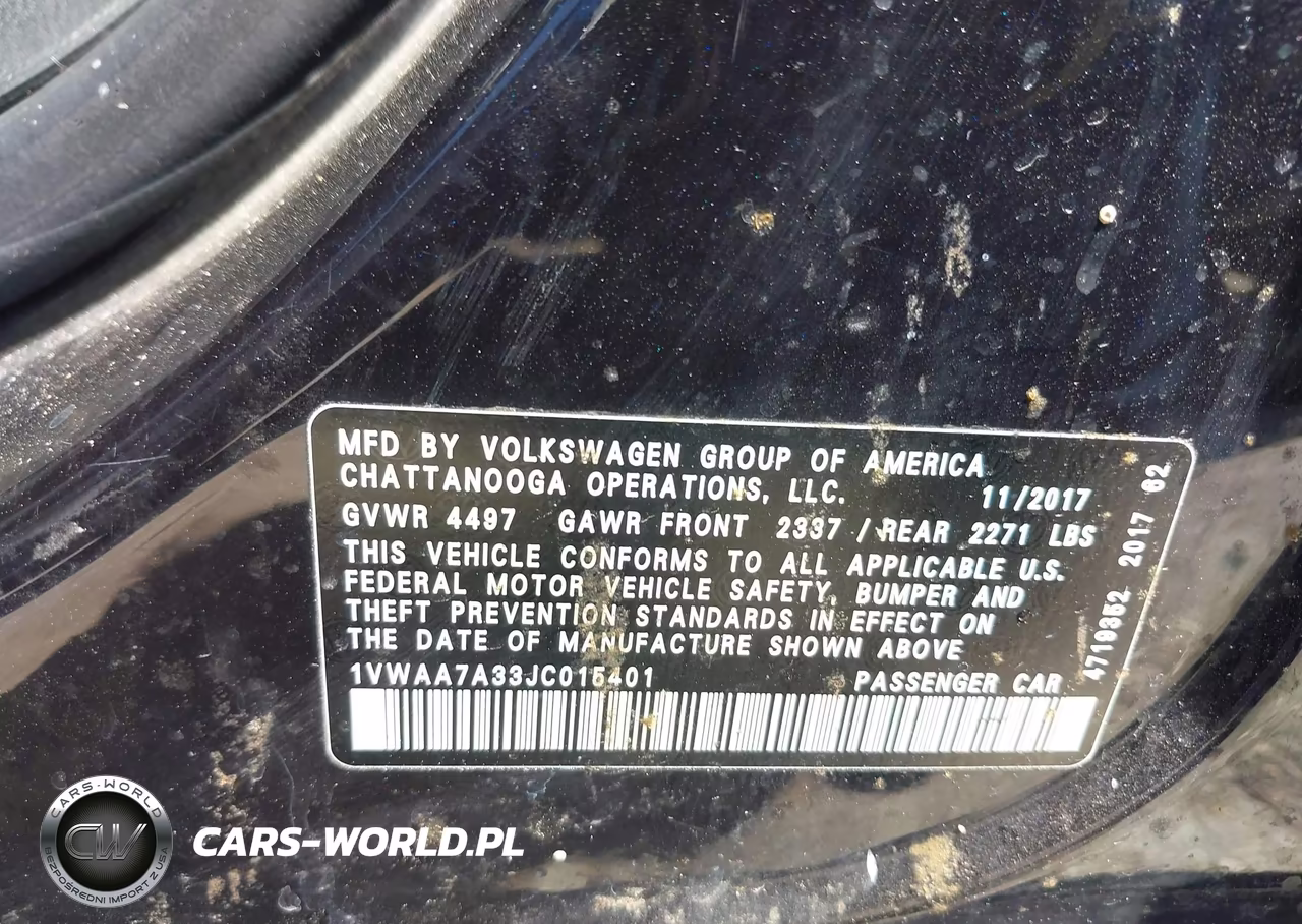 2018 Volkswagen Passat 2.0T R-Line-2.0T S VIN:1VWAA7A33JC015401 - 9