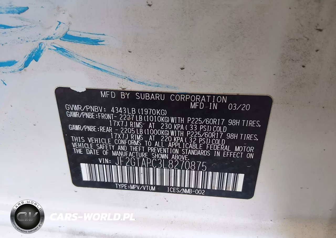 2020 Subaru Crosstrek Premium VIN:JF2GTAPC3L8270875 - 9
