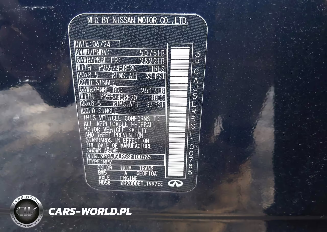 2025 Infiniti Qx55 Sensory Awd VIN:3PCAJ5LR5SF100785 - 9