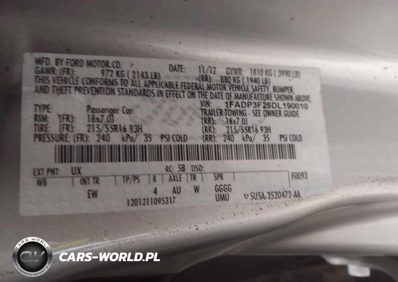 2013 Ford Focus Se VIN:1FADP3F25DL190010 - 9