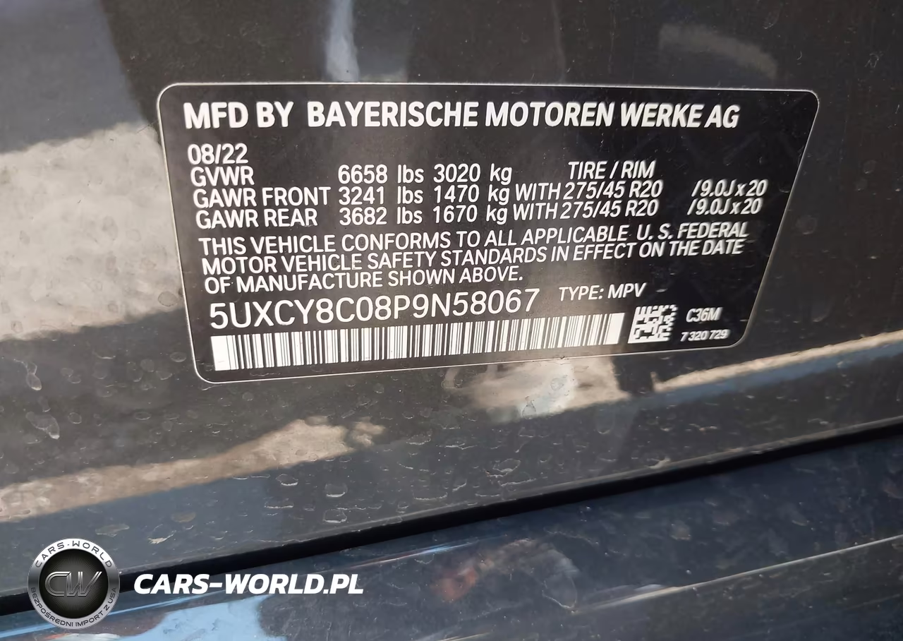 2023 BMW X6 M50I VIN:5UXCY8C08P9N58067 - 9