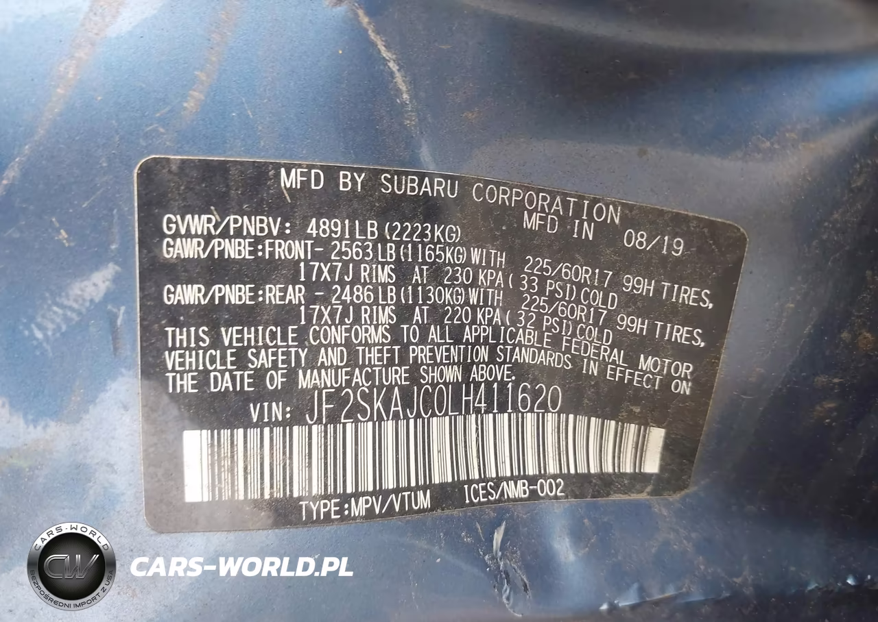 2020 Subaru Forester Premium VIN:JF2SKAJC0LH411620 - 9