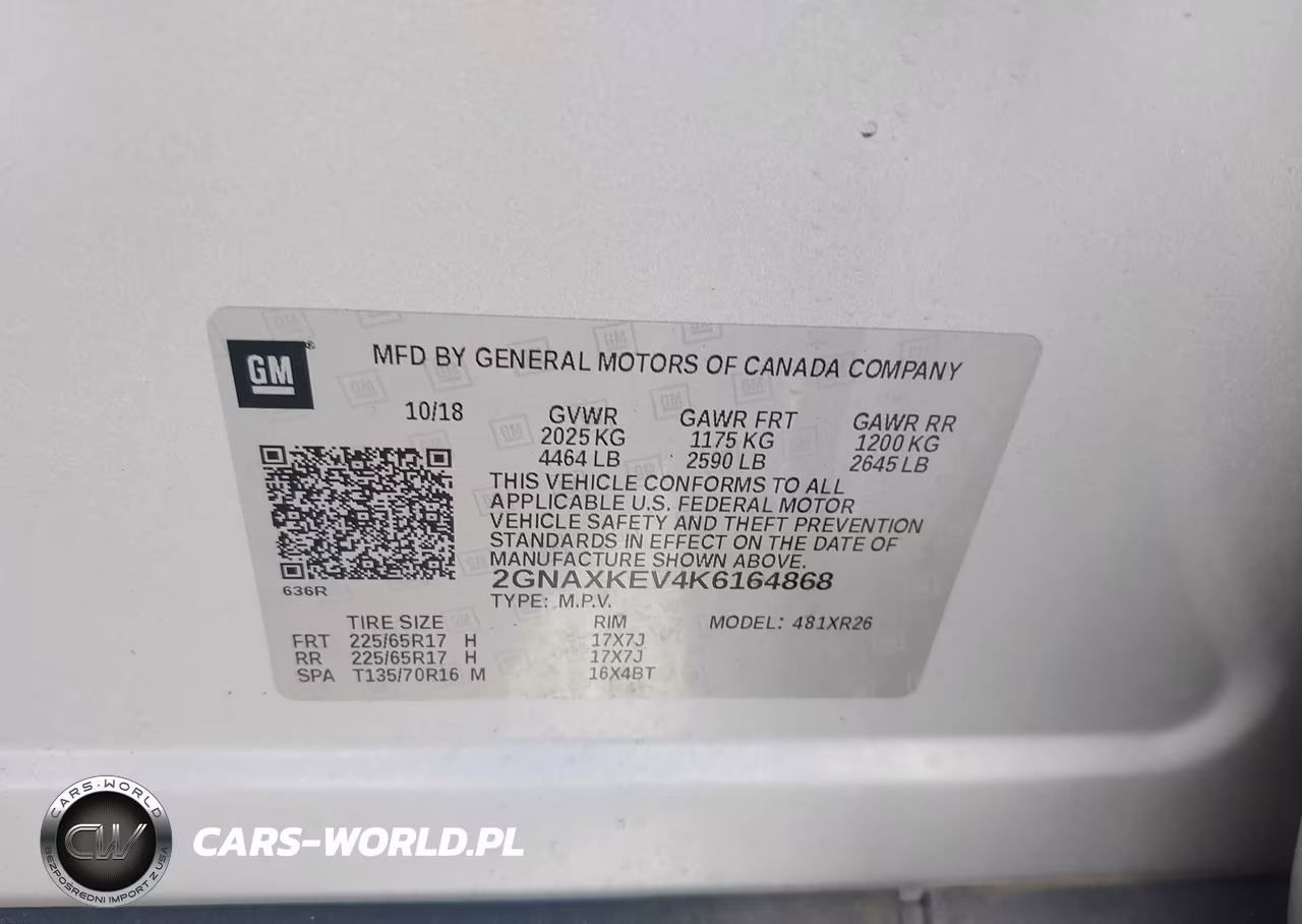 2019 Chevrolet Equinox Lt VIN:2GNAXKEV4K6164868 - 9