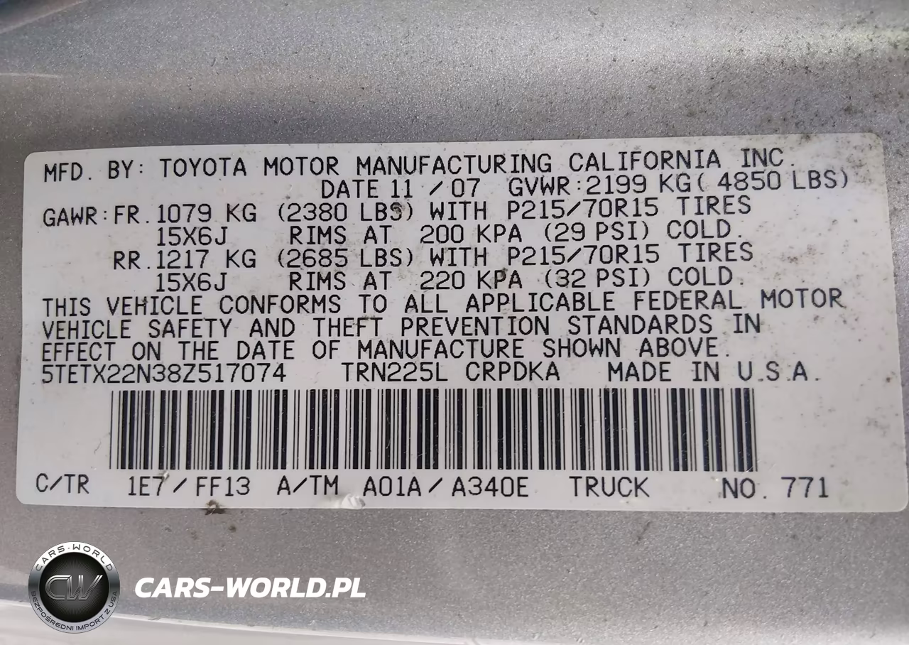 2008 Toyota Tacoma VIN:5TETX22N38Z517074 - 9