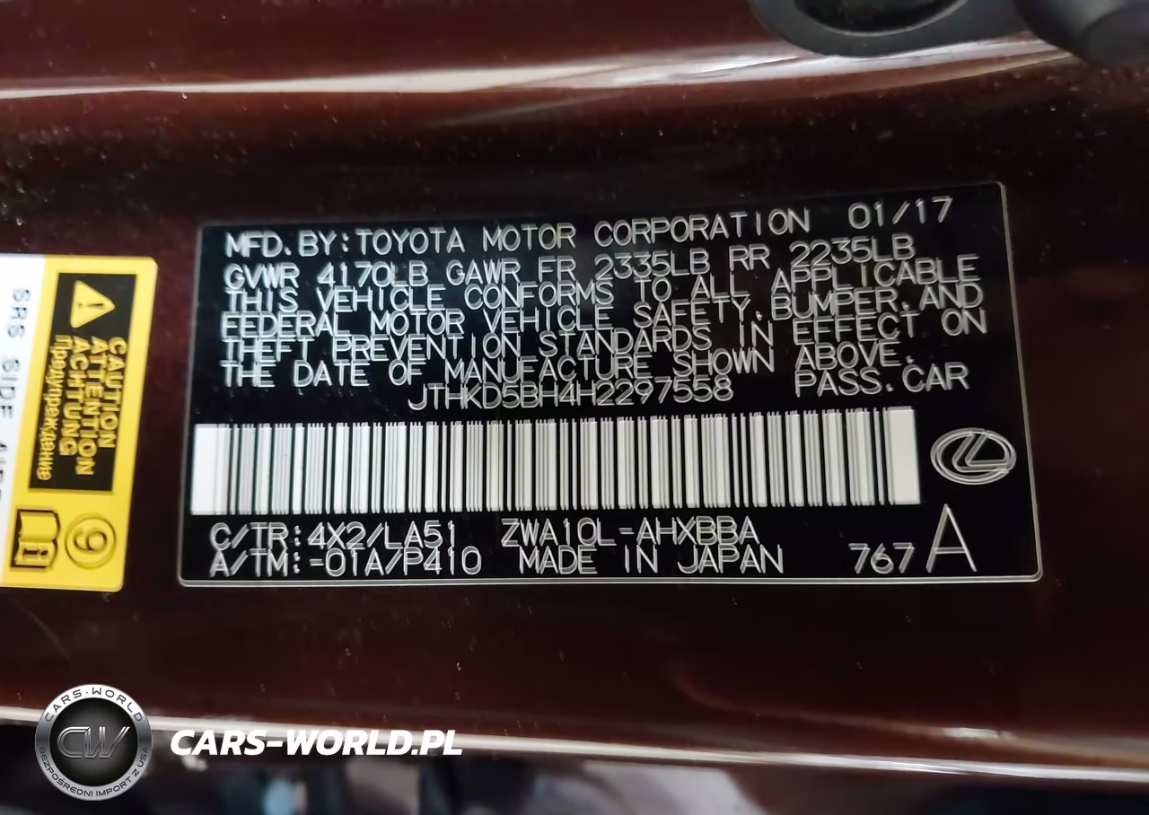 2017 Lexus Ct 200H VIN:JTHKD5BH4H2297558 - 9