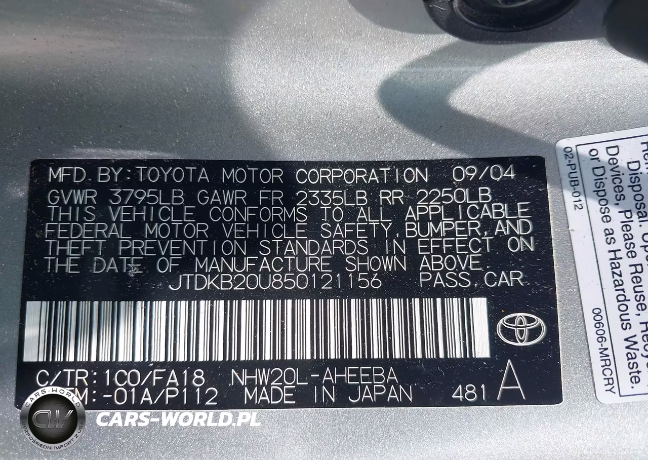 2005 Toyota Prius VIN:JTDKB20U850121156 - 9