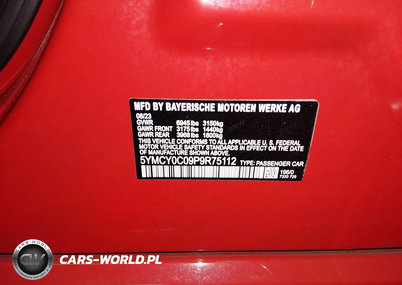 2023 BMW X6 M VIN:5YMCY0C09P9R75112 - 9