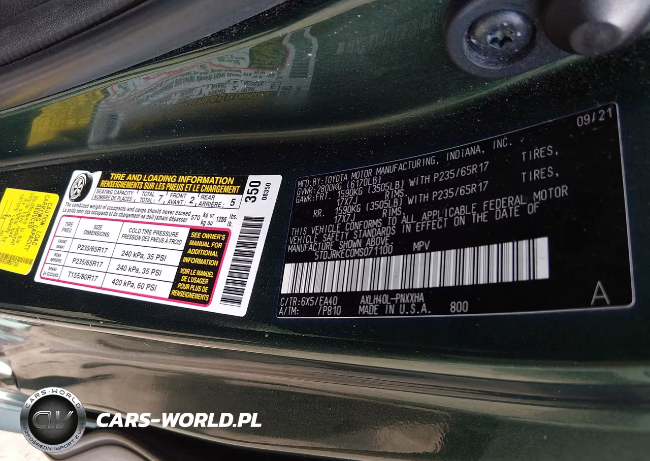 2021 Toyota Sienna Xle VIN:5TDJRKEC0MS071100 - 9