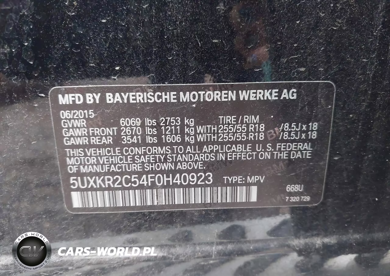 2015 BMW X5 Sdrive35I VIN:5UXKR2C54F0H40923 - 9