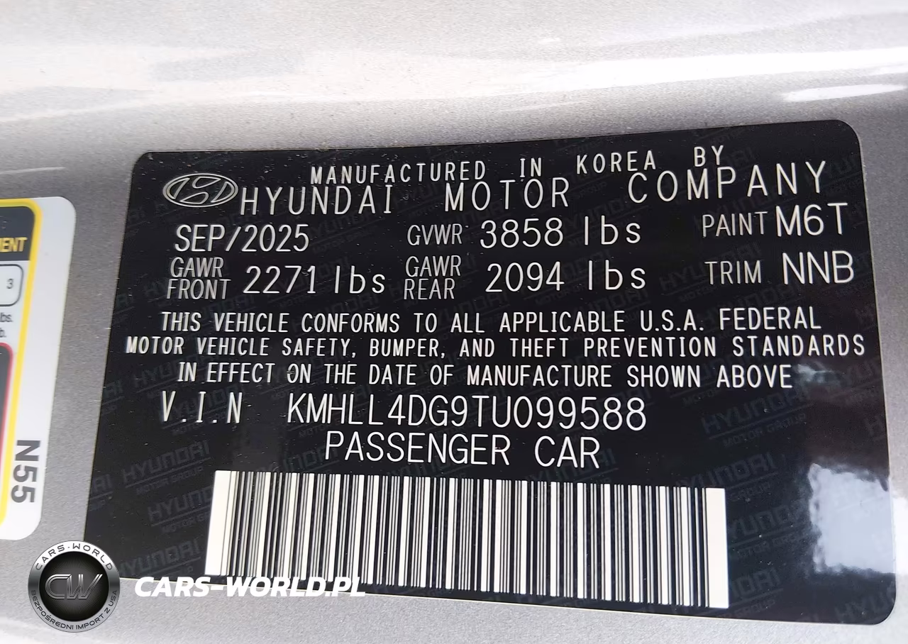 2026 Hyundai Elantra Se VIN:KMHLL4DG9TU099588 - 9