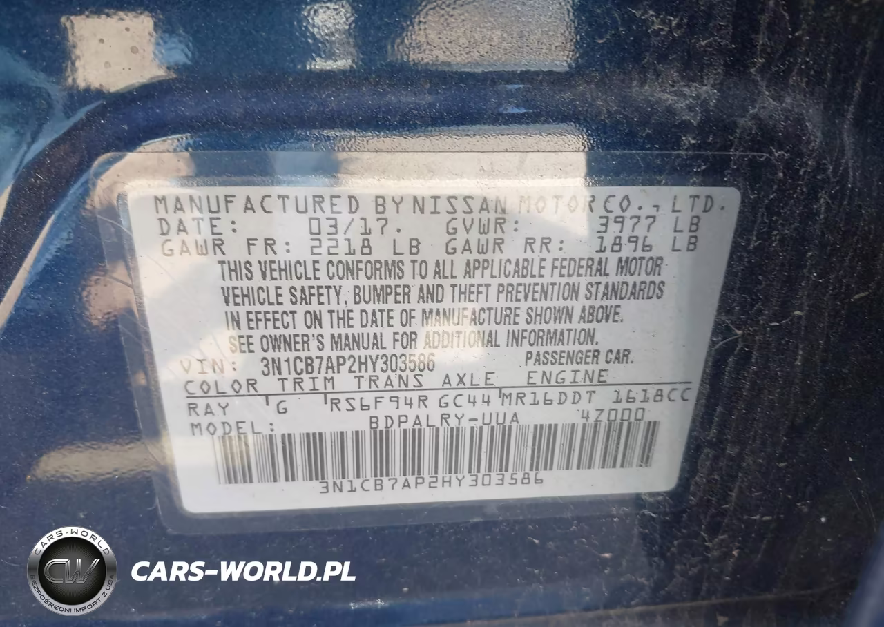 2017 Nissan Sentra Sr Turbo VIN:3N1CB7AP2HY303586 - 9