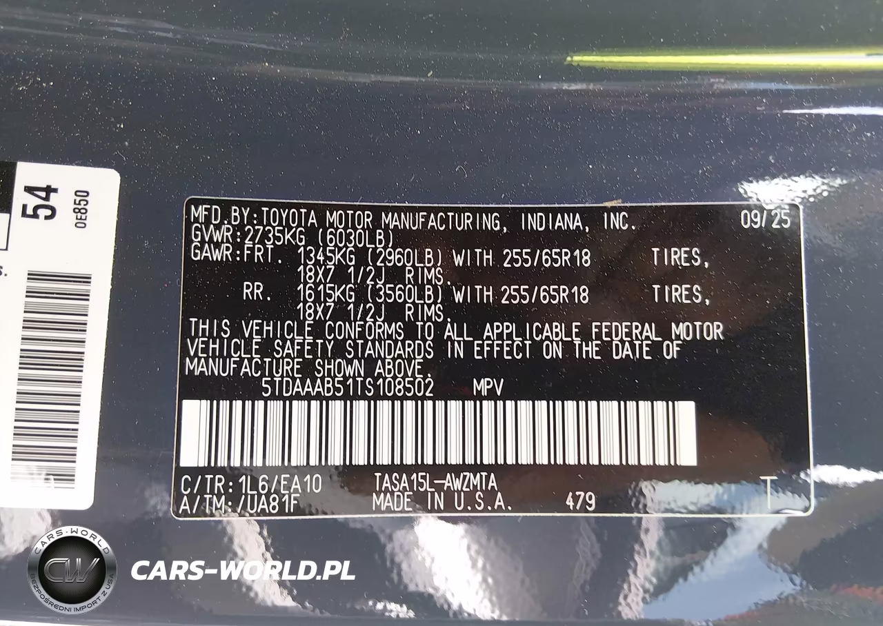 2026 Toyota Grand Highlander Xle VIN:5TDAAAB51TS108502 - 9