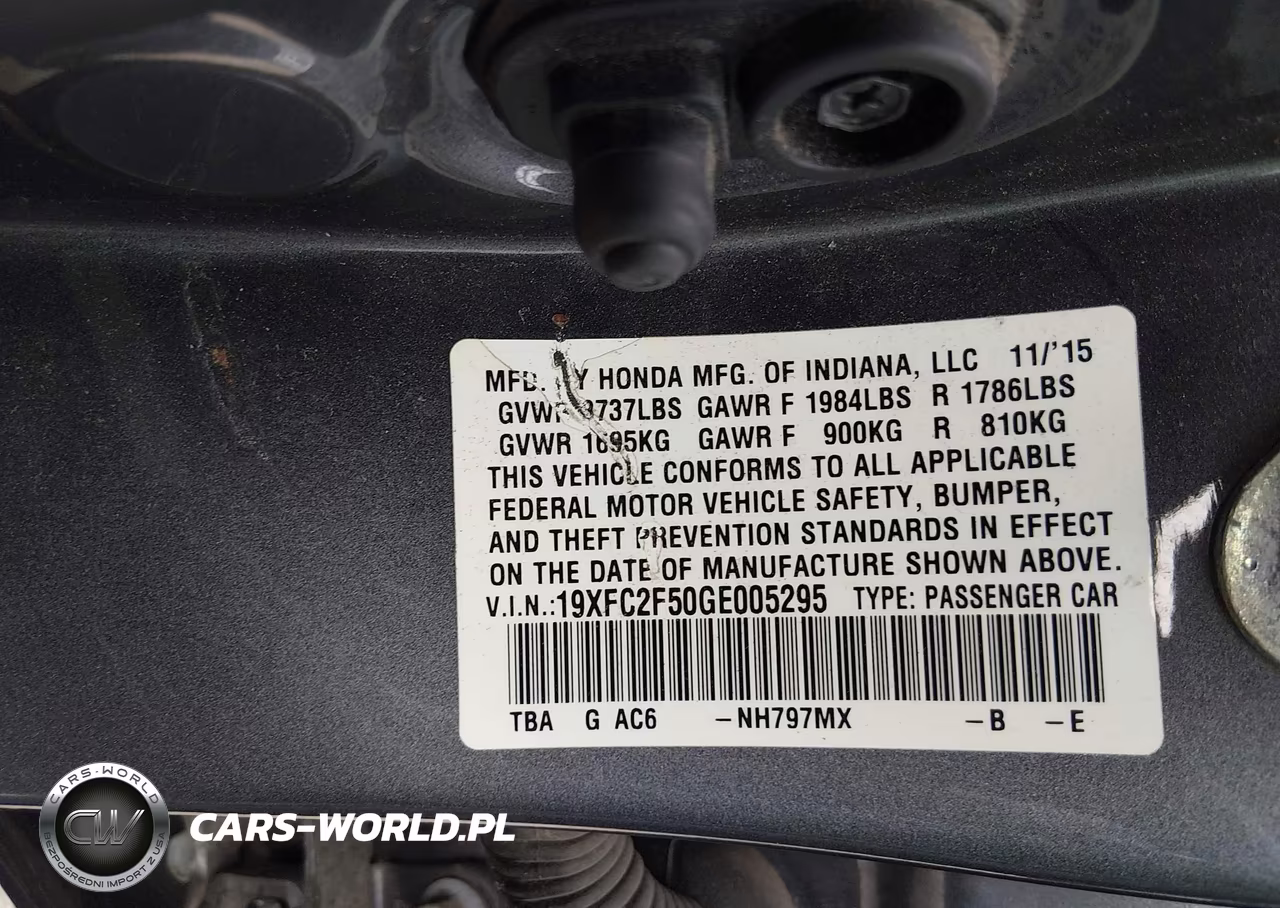 2016 Honda Civic Lx VIN:19XFC2F50GE005295 - 9