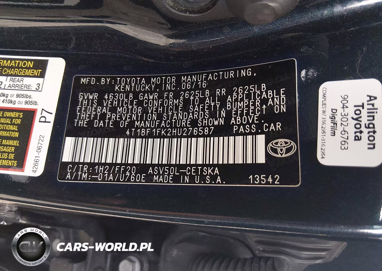 2017 Toyota Camry Se VIN:4T1BF1FK2HU276587 - 9