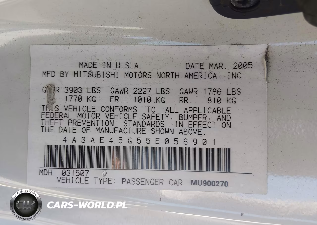 2005 Mitsubishi Eclipse Spyder Gs VIN:4A3AE45G55E056901 - 9