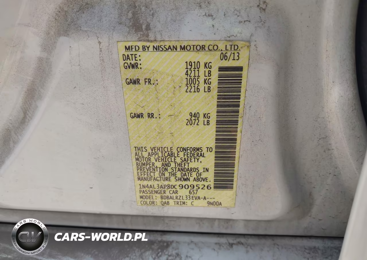 2013 Nissan Altima 2.5 S VIN:1N4AL3AP8DC909526 - 9