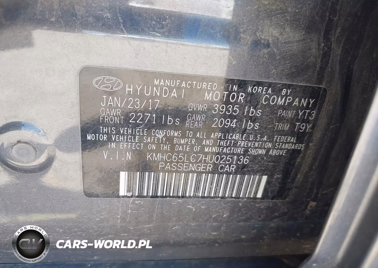 2017 Hyundai Ioniq Hybrid Blue VIN:KMHC65LC7HU025136 - 9